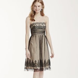 Strapless Tulle Dress with Caviar Beading